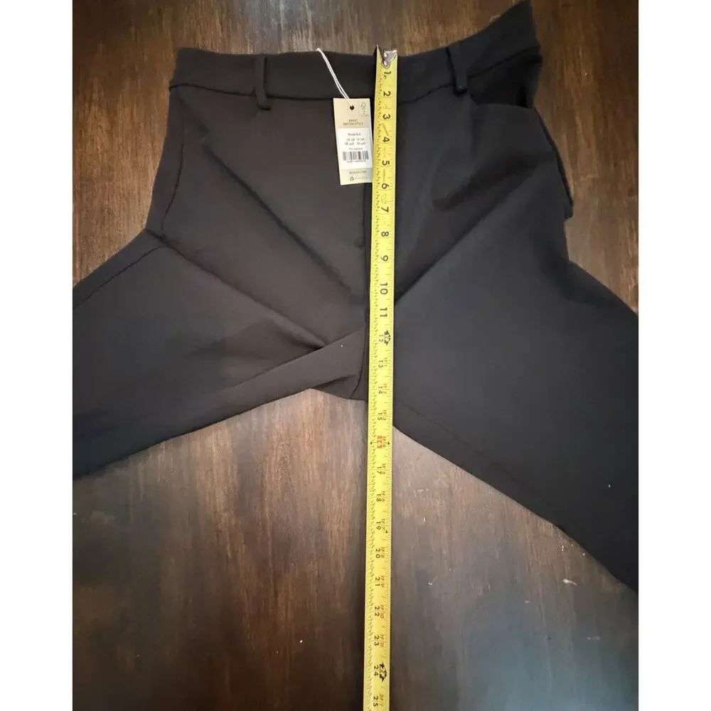 Boden Womans Bi-Stretch Black Trousers Pants UK 14R US 10 Flare Leg NWT $199